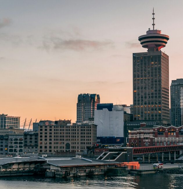 gray high rise building in golden hour background