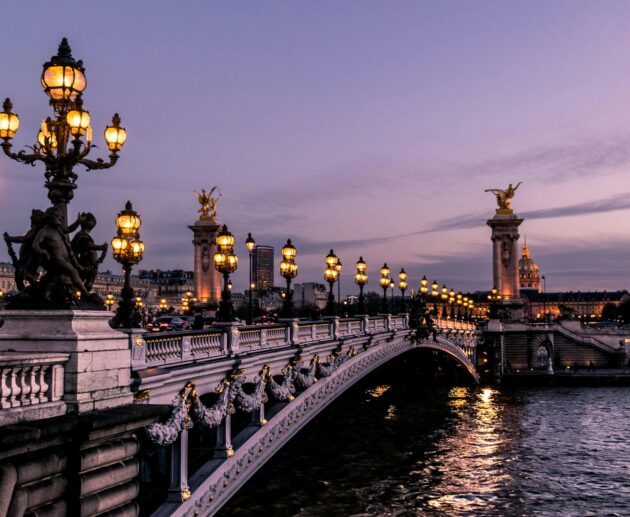 bridge during night time