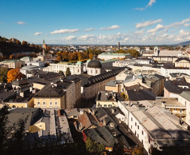 a view of a city from a high point of view